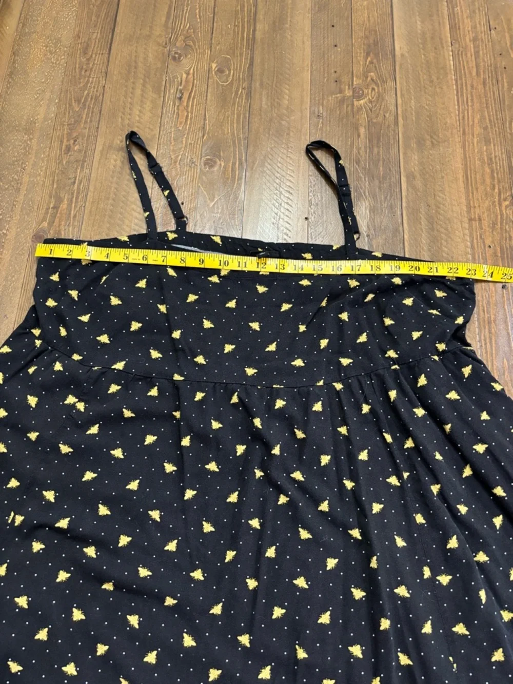 Torrid Mini Challis Sleeveless Sundress in Busy Bee Deep Black Pattern - Picture 5 of 7